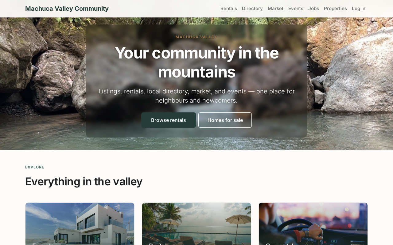 Machuca Valley Community